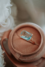 Load image into Gallery viewer, Ayesha Aquamarine Gem Rose Gold Ring
