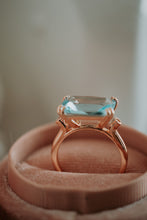 Load image into Gallery viewer, Ayesha Aquamarine Gem Rose Gold Ring
