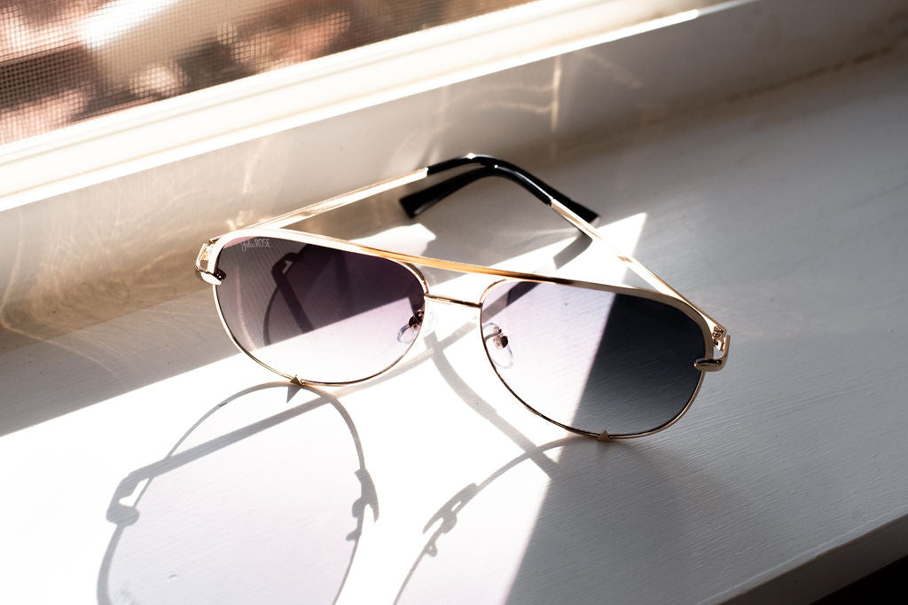 PreOrder | The Alex Gold/Gray- High Quality Unisex Aviator Sunglasses*