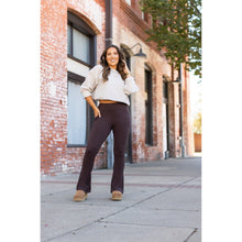 Load image into Gallery viewer, PreOrder  | The Brandy - Brown Flare Leggings WITH POCKETS
