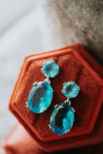 Load image into Gallery viewer, Love Her Madly Aquamarine Drop Earrings
