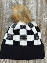 Load image into Gallery viewer, &quot;Checkmate&quot; Pom Beanie
