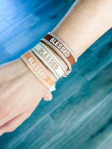 "Blessed" Fall Woven Bracelets
