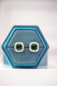 Essia Green Stud Earrings