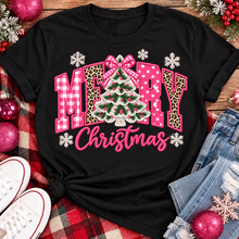 Load image into Gallery viewer, Pink Merry Christmas Graphic Apparel
