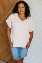 Load image into Gallery viewer, Frequently Asked Questions V-Neck Top in Blush
