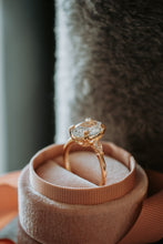 Load image into Gallery viewer, Love Is Eternal Oval Cut Cubic Zirconia Gold Ring
