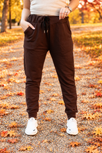 Load image into Gallery viewer, Ready to Ship | The Brinley - Brown Fleece Joggers
