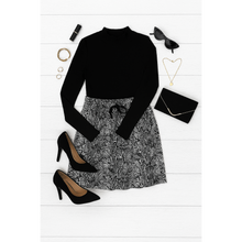 Load image into Gallery viewer, Julia Rose Sydney Snakeskin Jogger Skirt women’s boutique midi skirt front view, Woman wearing Julia Rose Sydney jogger style snakeskin skirt
