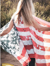 Load image into Gallery viewer, Kimono Vests - American Flag
