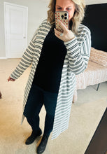 Load image into Gallery viewer, Black Stripe Cardigan
