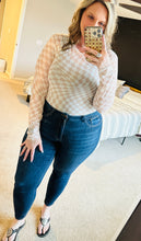 Load image into Gallery viewer, Check Mesh Long Sleeve Top
