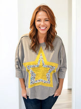 Load image into Gallery viewer, Floral Star Patchwork Top
