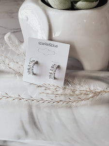 Ella Half Huggie Zirconia Earrings