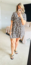 Load image into Gallery viewer, Leopard Keyhole Back Babydoll Dress
