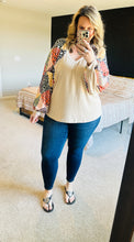 Load image into Gallery viewer, Leopard Patchwork Sleeve Top
