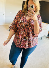 Load image into Gallery viewer, Rainbow Leopard V Neck Babydoll Top
