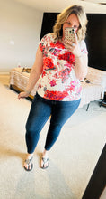 Load image into Gallery viewer, Red Floral Print Blouse
