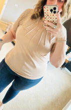 Load image into Gallery viewer, Neutral Lace Sleeve Top
