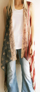 Kimono Vests - American Flag