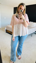 Load image into Gallery viewer, Pink Floral Waffle Top
