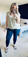 Load image into Gallery viewer, Sage Ruffle Relax Top

