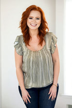 Load image into Gallery viewer, Sage Ruffle Relax Top
