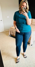 Load image into Gallery viewer, Teal Cross Textured Tee
