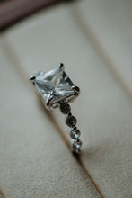 Load image into Gallery viewer, Tory Princess Cut Silver Ring
