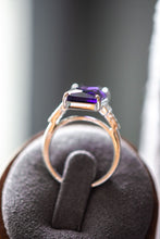 Load image into Gallery viewer, Isla Emerald Cut Amethyst Sterling Silver Ring
