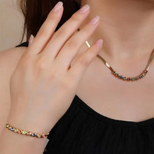 Load image into Gallery viewer, Kath Multi-gem Gold Necklace
