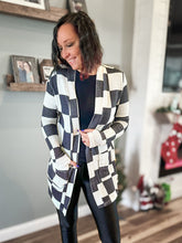 Load image into Gallery viewer, Black Checkered Cardigan
