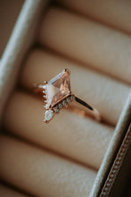 Load image into Gallery viewer, Nina Champagne Morganite Rose Gold Ring
