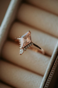 Nina Champagne Morganite Rose Gold Ring