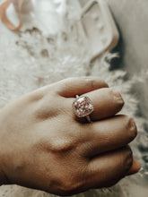 Load image into Gallery viewer, Fiel Pink Gem Cushion Cut Rose Gold Ring
