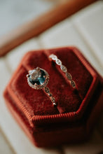 Load image into Gallery viewer, Freja Blue Topaz 2PC Rose Gold Ring Set
