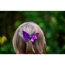 Load image into Gallery viewer, Julia Rose Halloween sequin hair bow, Sparkly Halloween hair bow close-up
