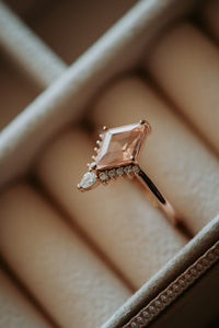 Nina Champagne Morganite Rose Gold Ring