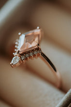 Load image into Gallery viewer, Nina Champagne Morganite Rose Gold Ring
