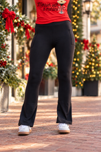 Load image into Gallery viewer, Ready to Ship | The Fiona - Black Flare Leggings WITH POCKETS
