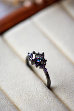 Load image into Gallery viewer, Carine Purple Amethyst Black Ring
