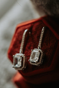 Rylan Rectangular Zircon Drop Earrings