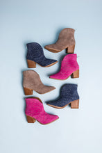 Load image into Gallery viewer, Twilight Western Suede Studded Heeled Ankle Boot
