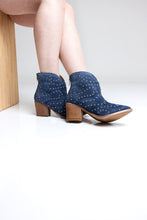 Load image into Gallery viewer, Twilight Western Suede Studded Heeled Ankle Boot
