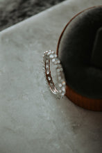 Load image into Gallery viewer, Lydia Round Cut Sterling Silver Infinity Ring Band
