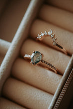 Load image into Gallery viewer, Vienna Moss Agate Rose Gold Ring Set
