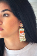 Load image into Gallery viewer, Happy Easter Felt Back Sequin Earrings in Pastel Colors
