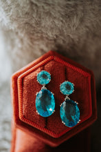 Load image into Gallery viewer, Love Her Madly Aquamarine Drop Earrings
