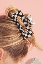 Load image into Gallery viewer, Black Checkered Hair Claw
