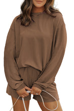 Load image into Gallery viewer, Corded Long Sleeve Top and Shorts Set
